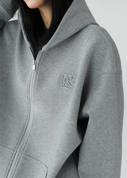 hooded zipper sweatshirt / AS1138