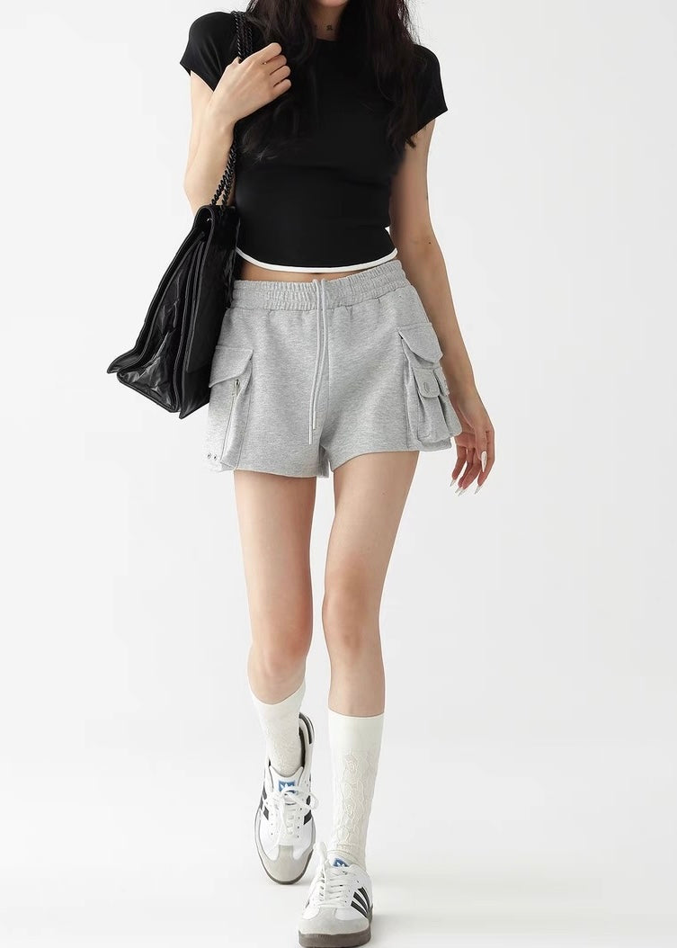 Sweat wide leg shorts / AS1250