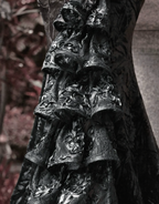 Red Goth Velvet Bandeau Mermaid Dress / CT06