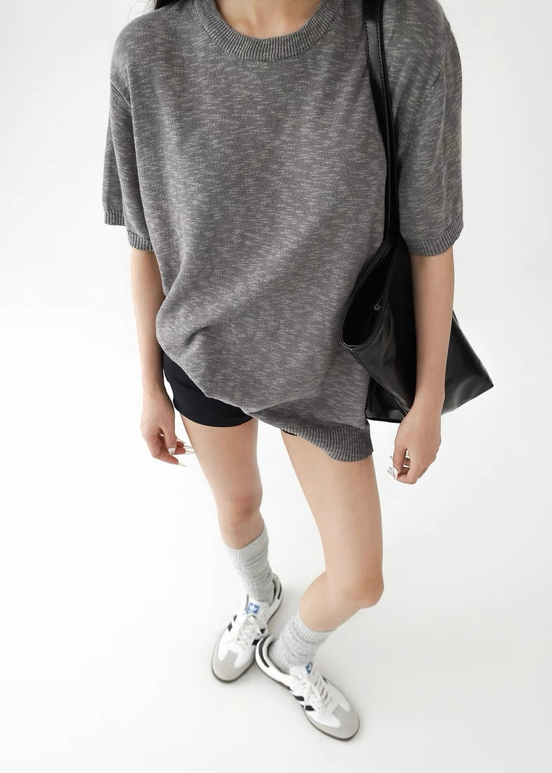 Simple knit comfort T-shirt / AS1249