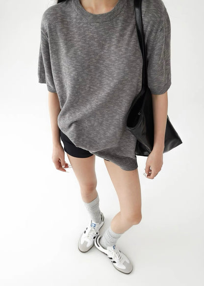 Simple knit comfort T-shirt / AS1249