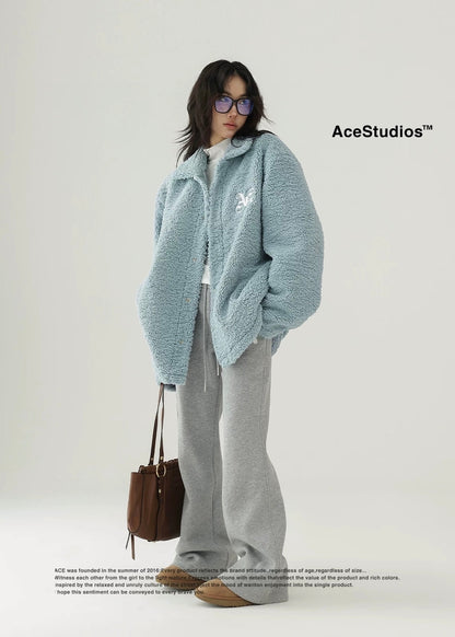 Padded jacket with lambswool embroidery / AS1163 