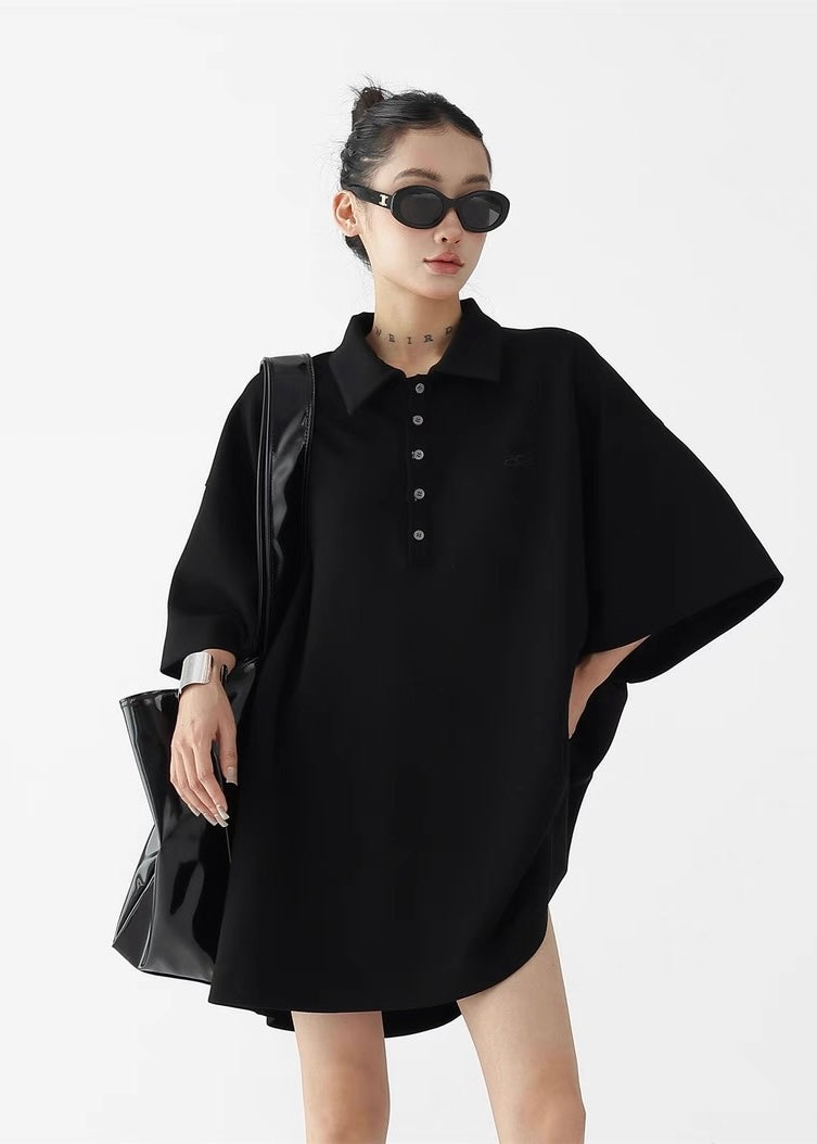 Casual loose half sleeve polo shirt / AS1268