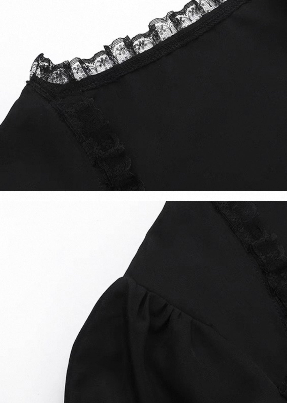 パフスリーブダークブラウス / VO1237