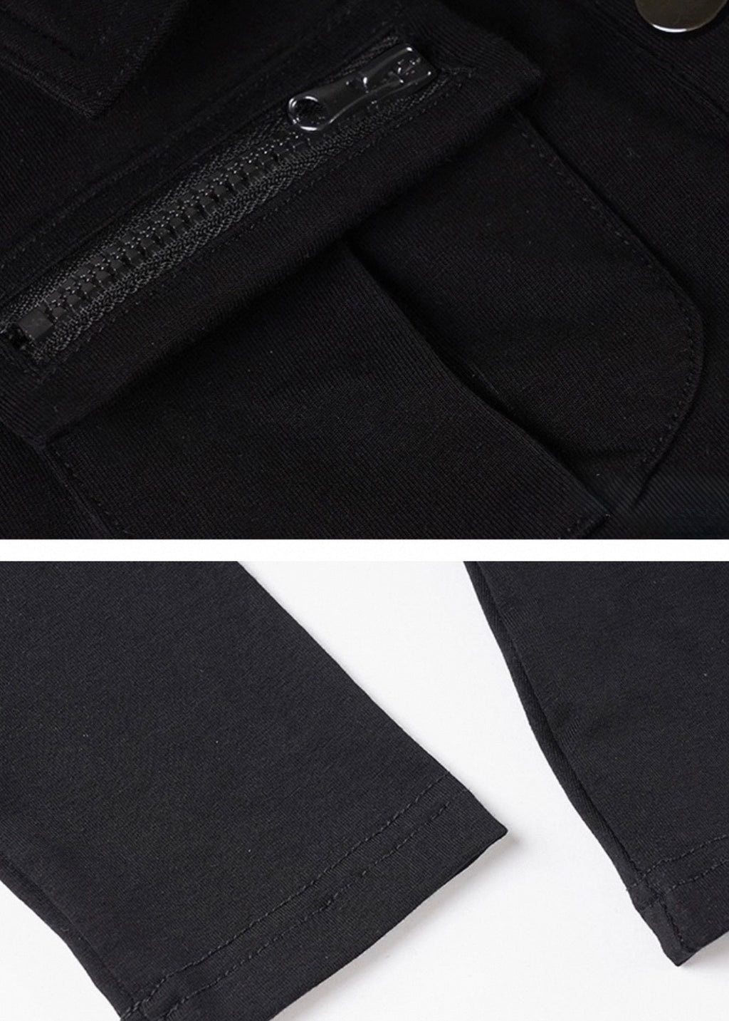 ジッパー付きポケットボタン長袖T / VO1309