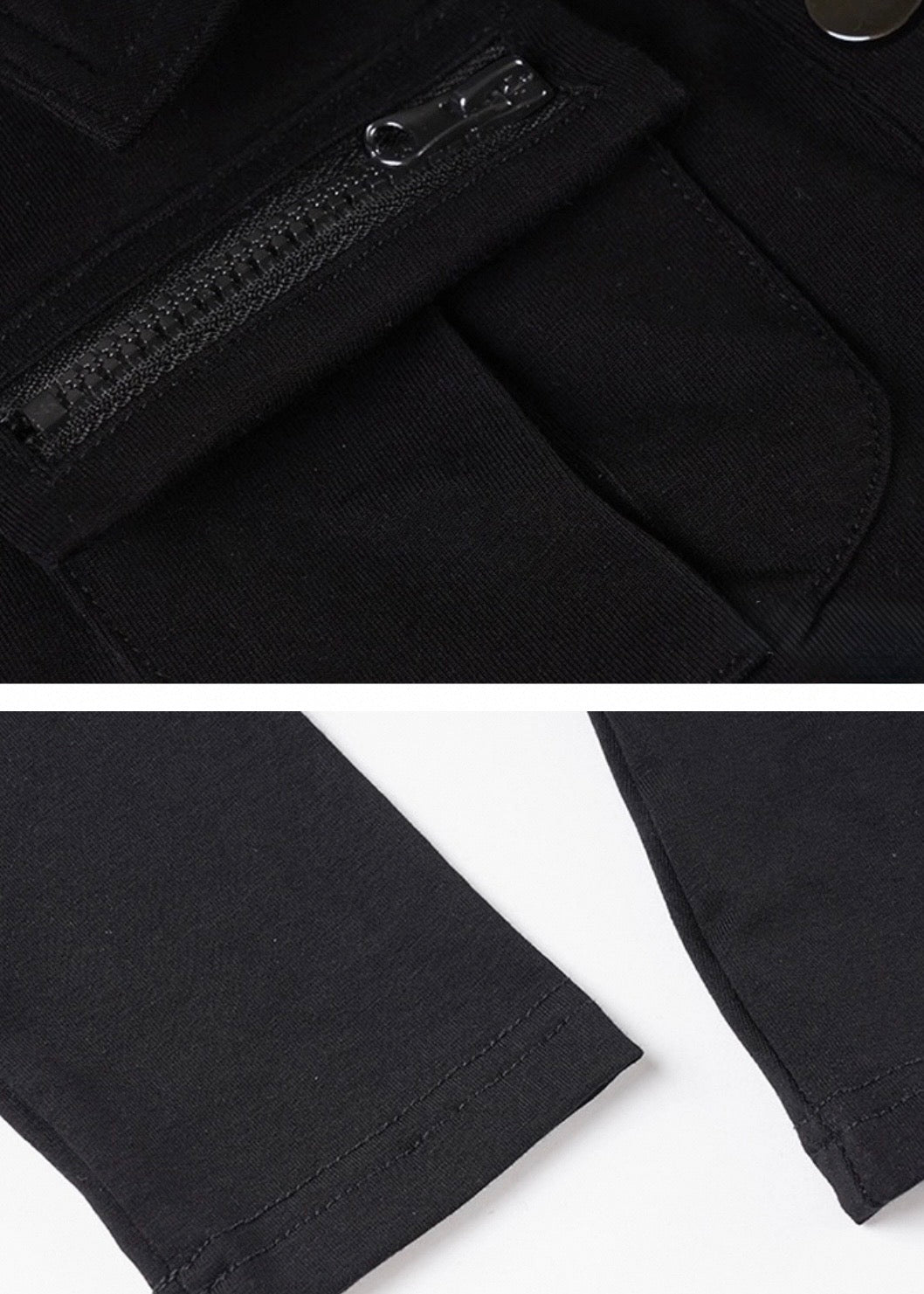 ジッパー付きポケットボタン長袖T / VO1309