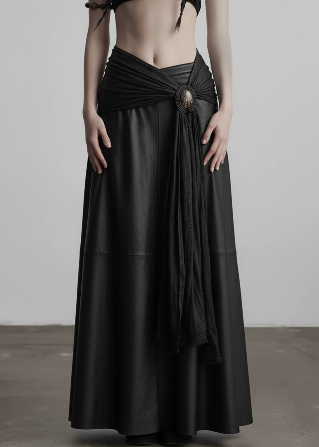 PUレザーミディスカート / VO1317