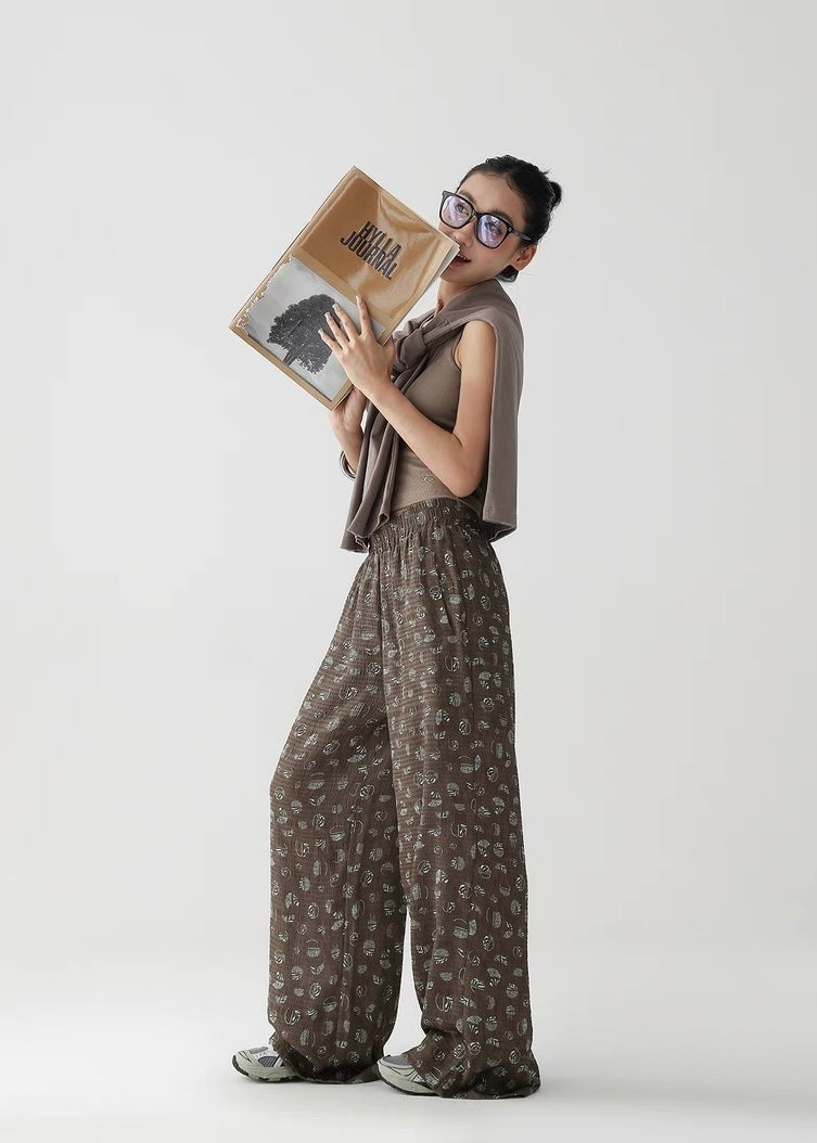 American Retro Drape Flower Pants Shorts & Long Pants / AS1283
