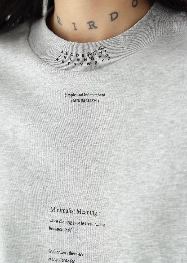 Mid-neck pullover shirt / AS1276