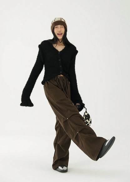 American retro wide leg pants / AS1131 