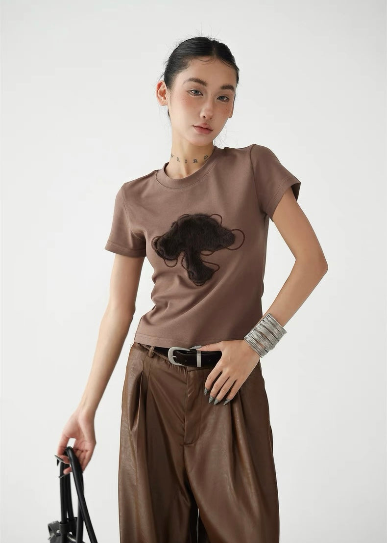 Fuzzy Mushroom T-shirt / AS1296