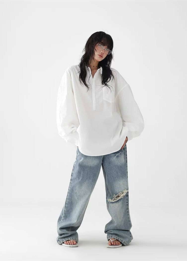 Loose long sleeve pullover / AS1297