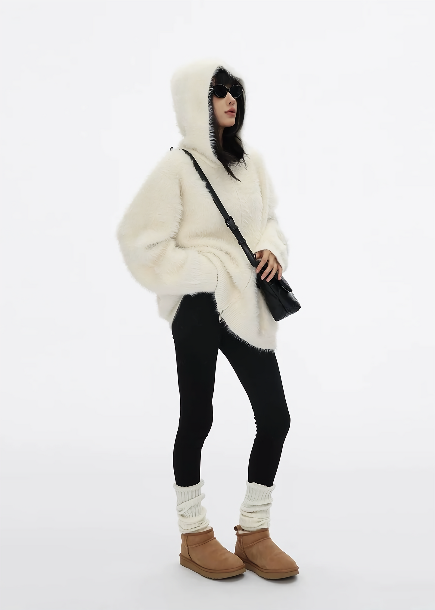 hooded sweater cardigan / AS1136 