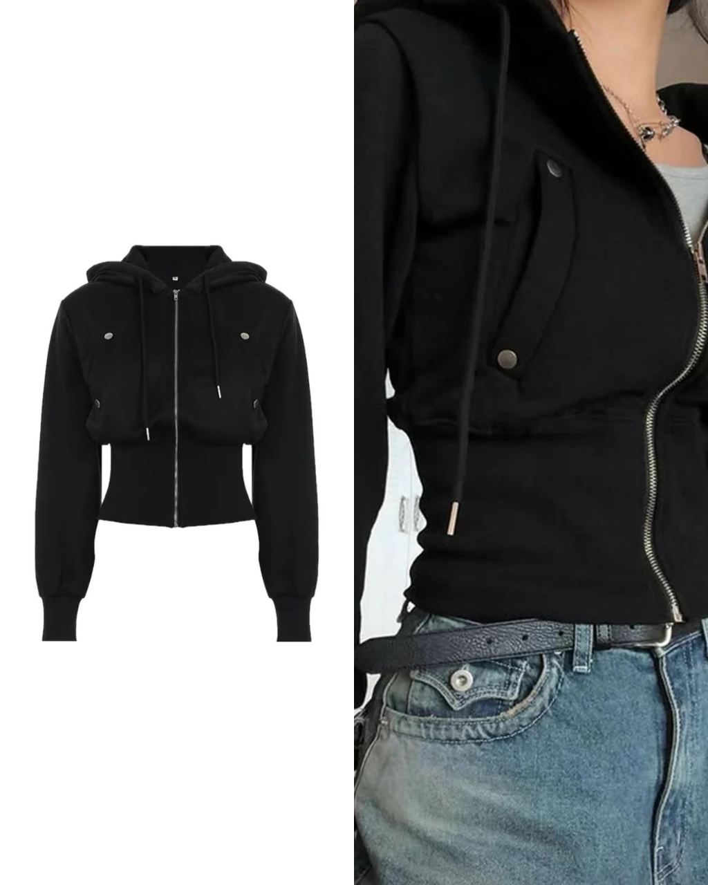 クロップドジップフーディー / VO1298