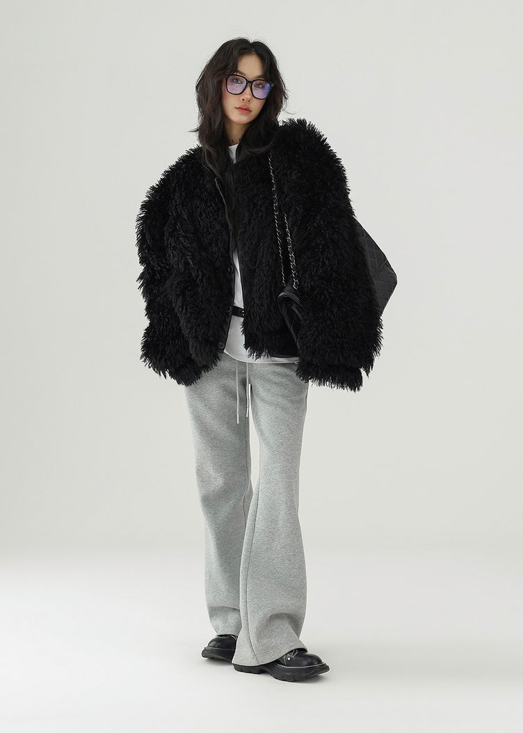 american retro fur jacket / AS1153 