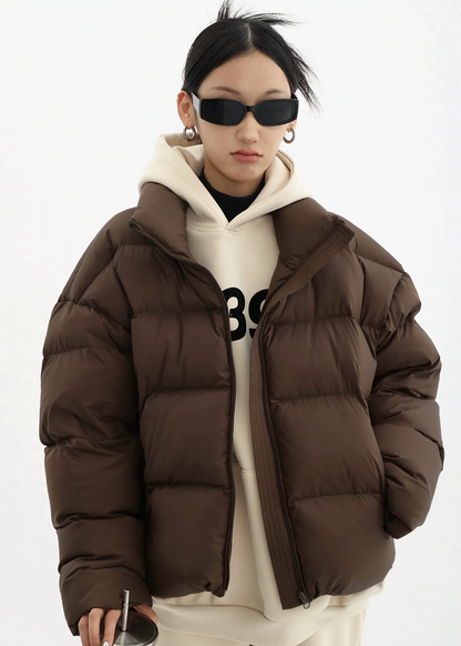 stand collar short down jacket / AS1164