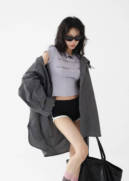 Slim fit cropped top / AS1247