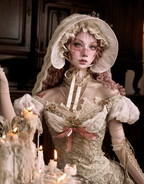 Elegant One-Shoulder Puff Sleeve Mesh Top & Arm Covers / DR01