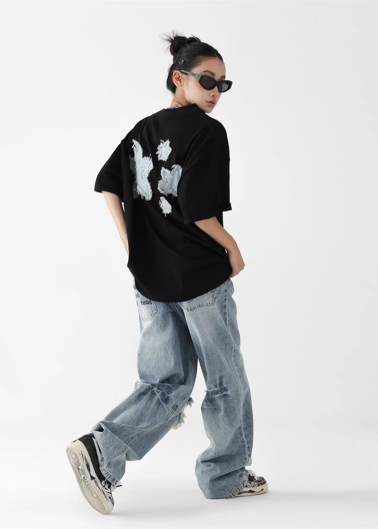 Star patch embroidered T-shirt / AS1264