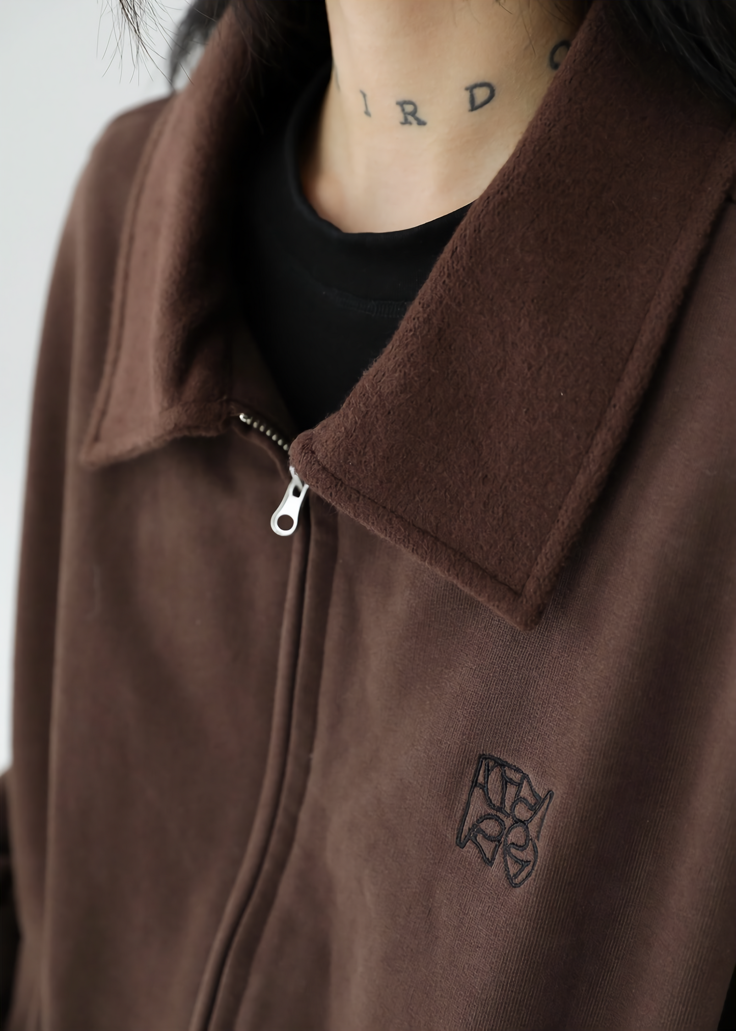 lapel zipper cardigan jacket / AS1143 