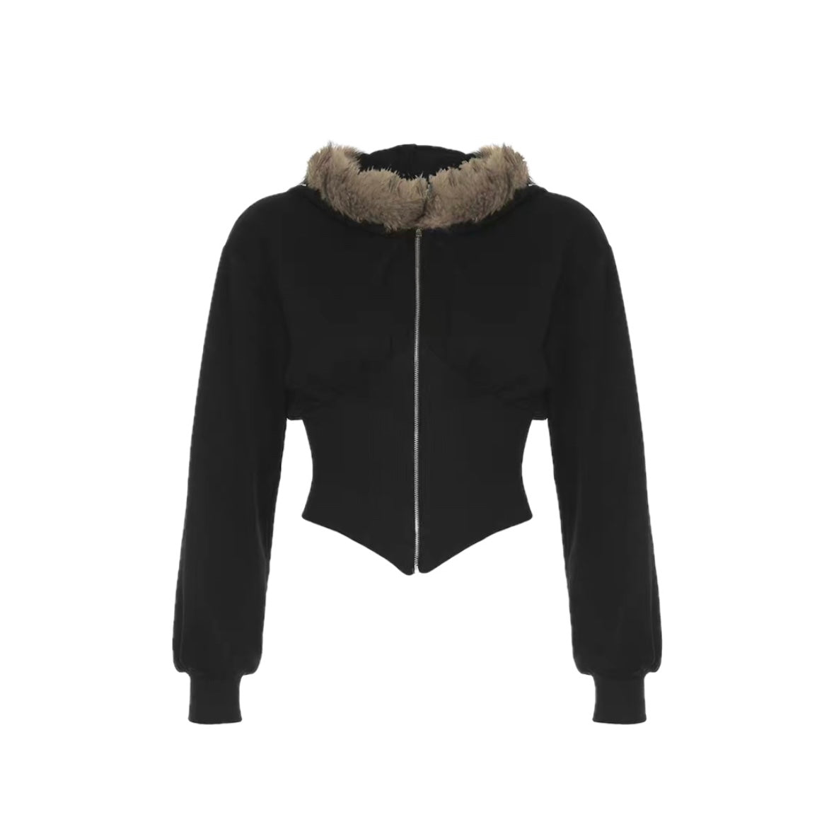 ファーフード付きジップパーカー / vo1285