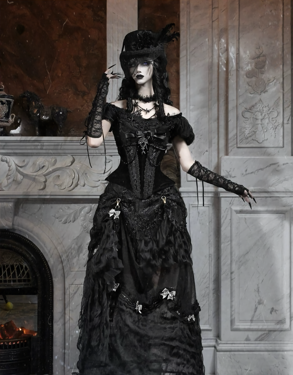 Gothic Long Tailored Skirt & Petti Coat / NC07