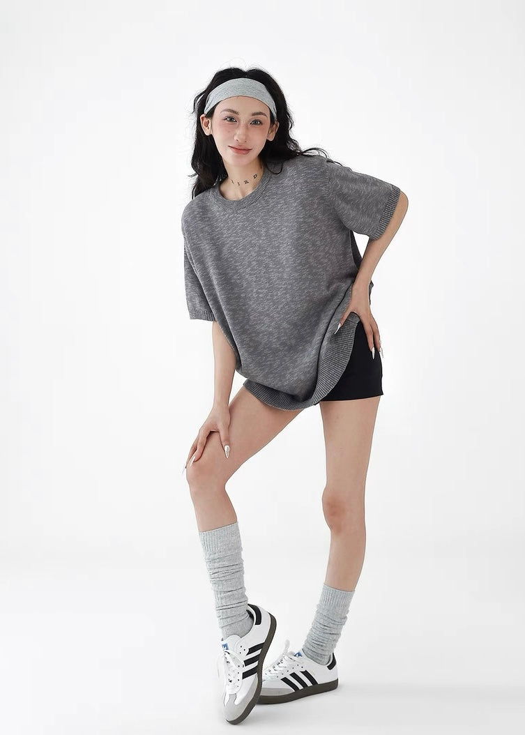 Simple knit comfort T-shirt / AS1249