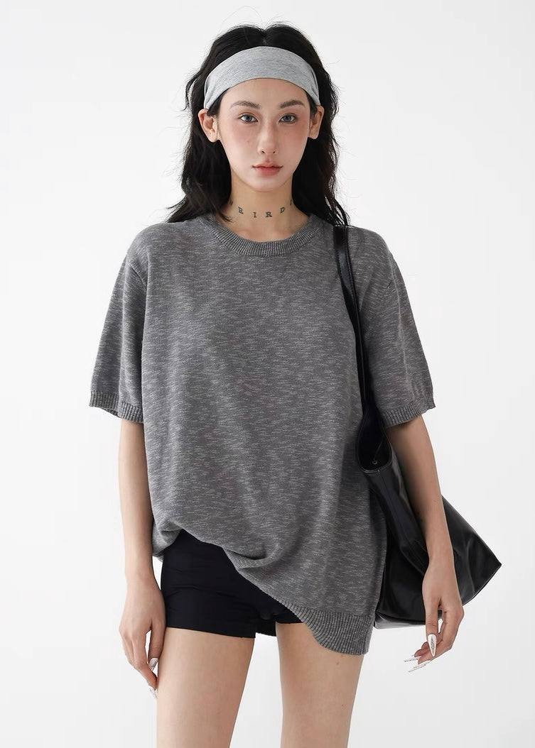 Simple knit comfort T-shirt / AS1249