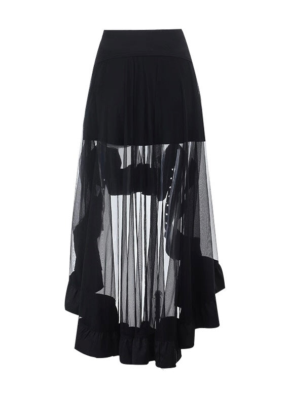 サスペンダーロングレーススカート / vo1277