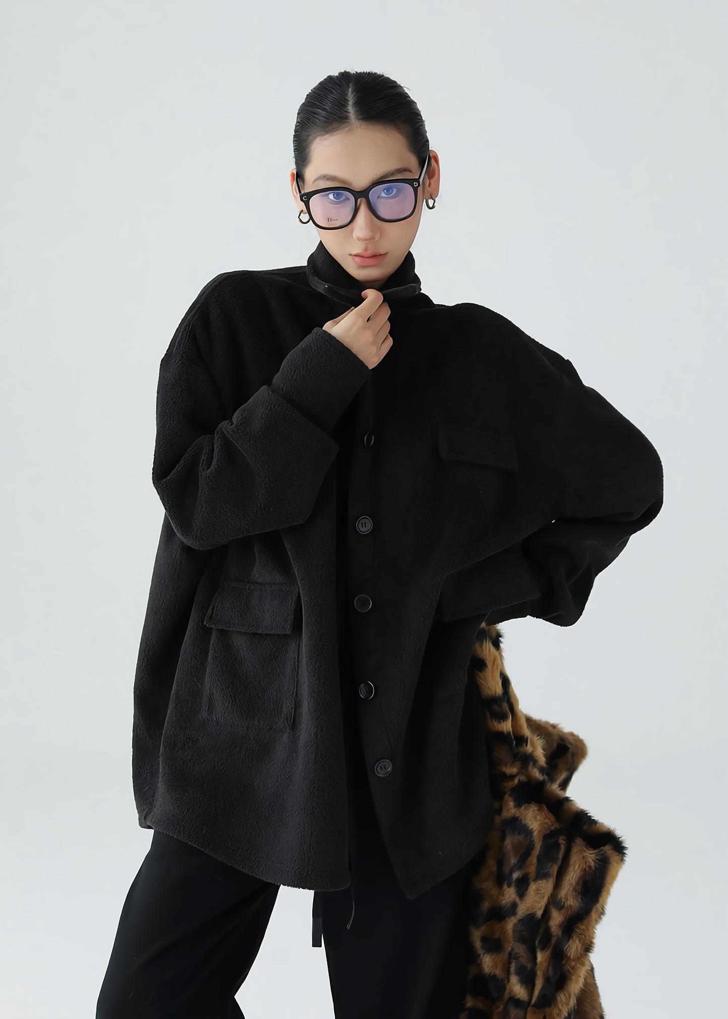 retro street black jacket / AS1137 