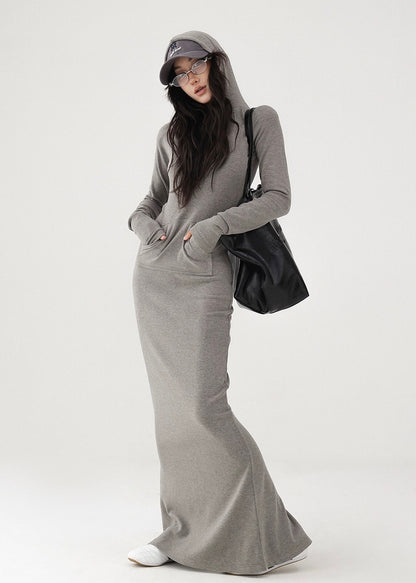 Hood Maxi Length Dress / AS1196 
