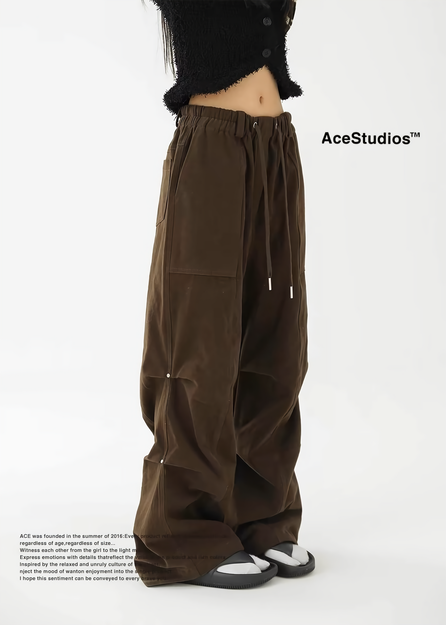 American retro wide leg pants / AS1131 
