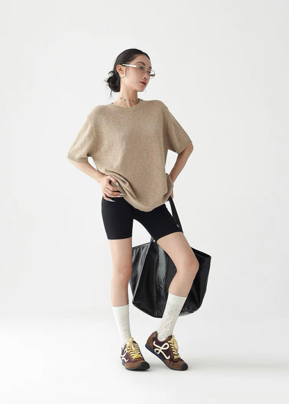 Simple knit comfort T-shirt / AS1249