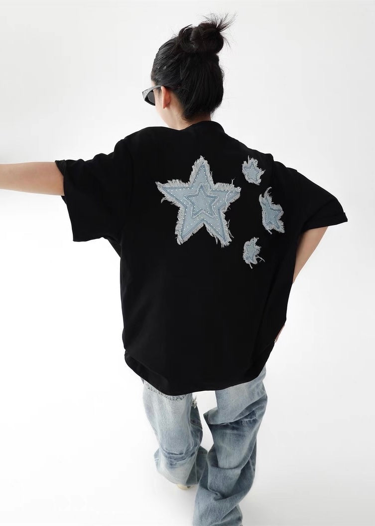 Star patch embroidered T-shirt / AS1264