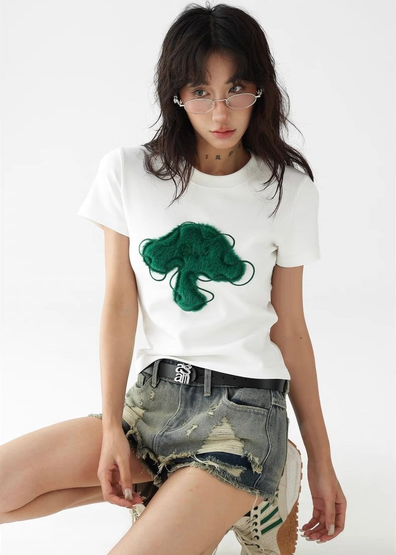 Fuzzy Mushroom T-shirt / AS1296