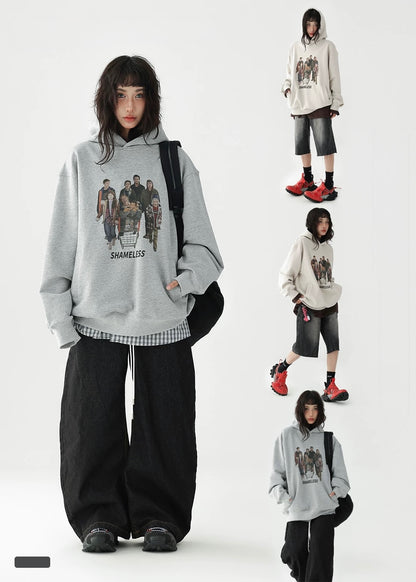 American retro pullover hoodie / AS1209 