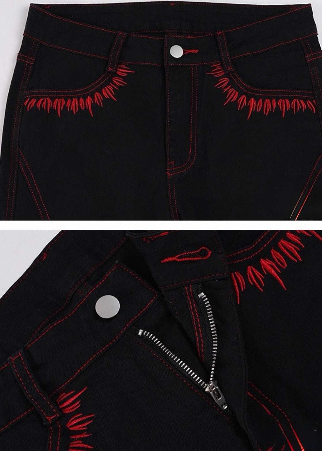 フレアステッチデニムパンツ/ VO1258