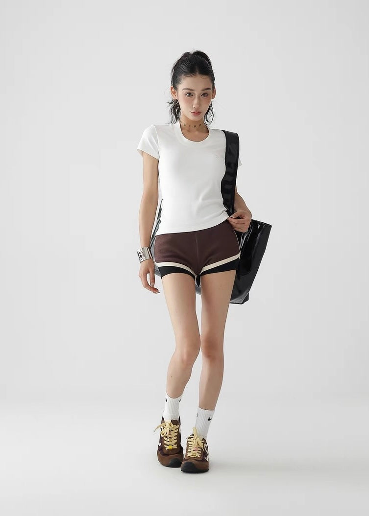 Two-piece casual fit short hot pants / AS1284