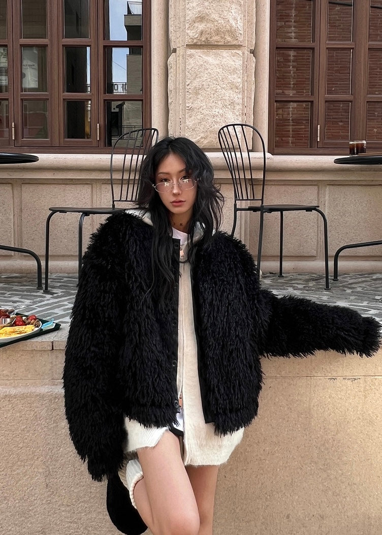 american retro fur jacket / AS1153 