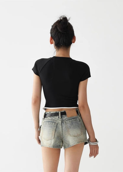 Slim fit short T-shirt / AS1289