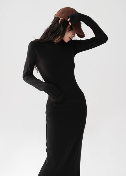 Hood Maxi Length Dress / AS1196 