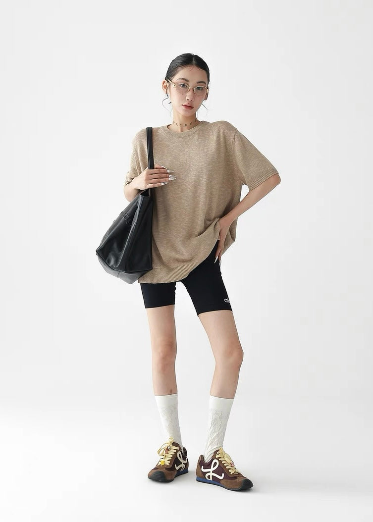 Simple knit comfort T-shirt / AS1249