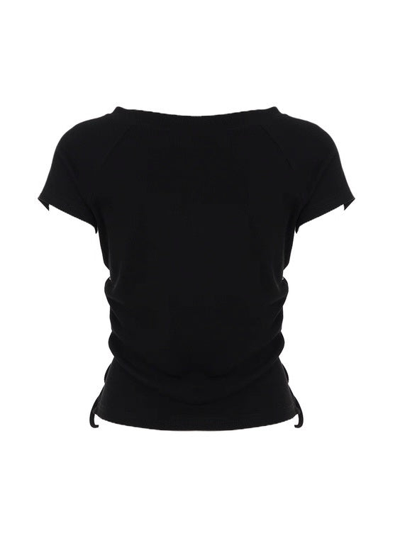 ダークアイレットデザイン半袖シャツ / VO1122