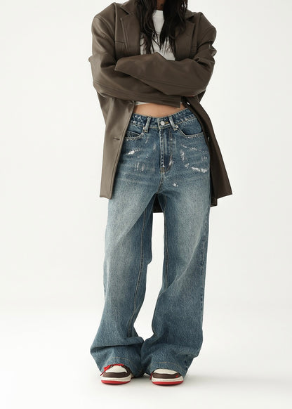 Straight wide denim pants / AS1220