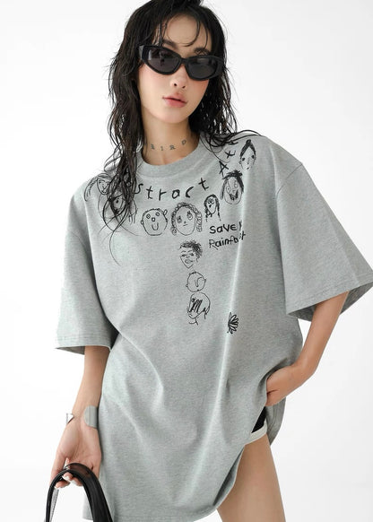 Hand Painted Cartoon T-shirt / AS1314