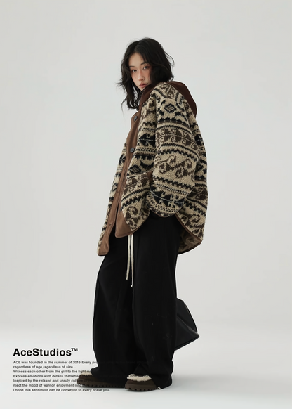 leopard knit cardigan / AS1122