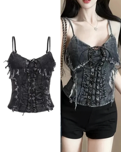 デニムパッチワークキャミソール / VO1253