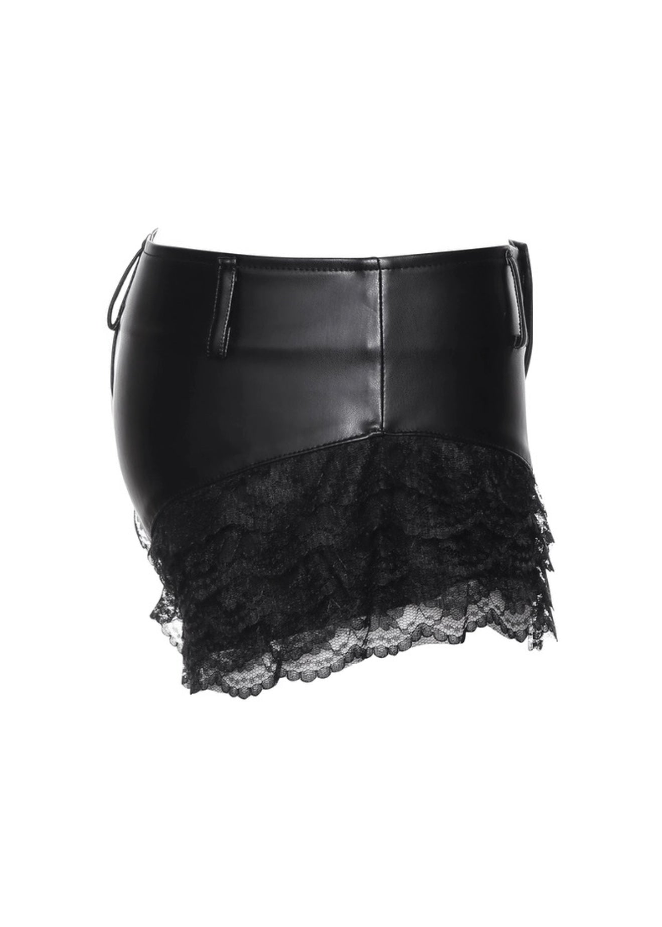PUレザーフリルショートパンツ / VO1211