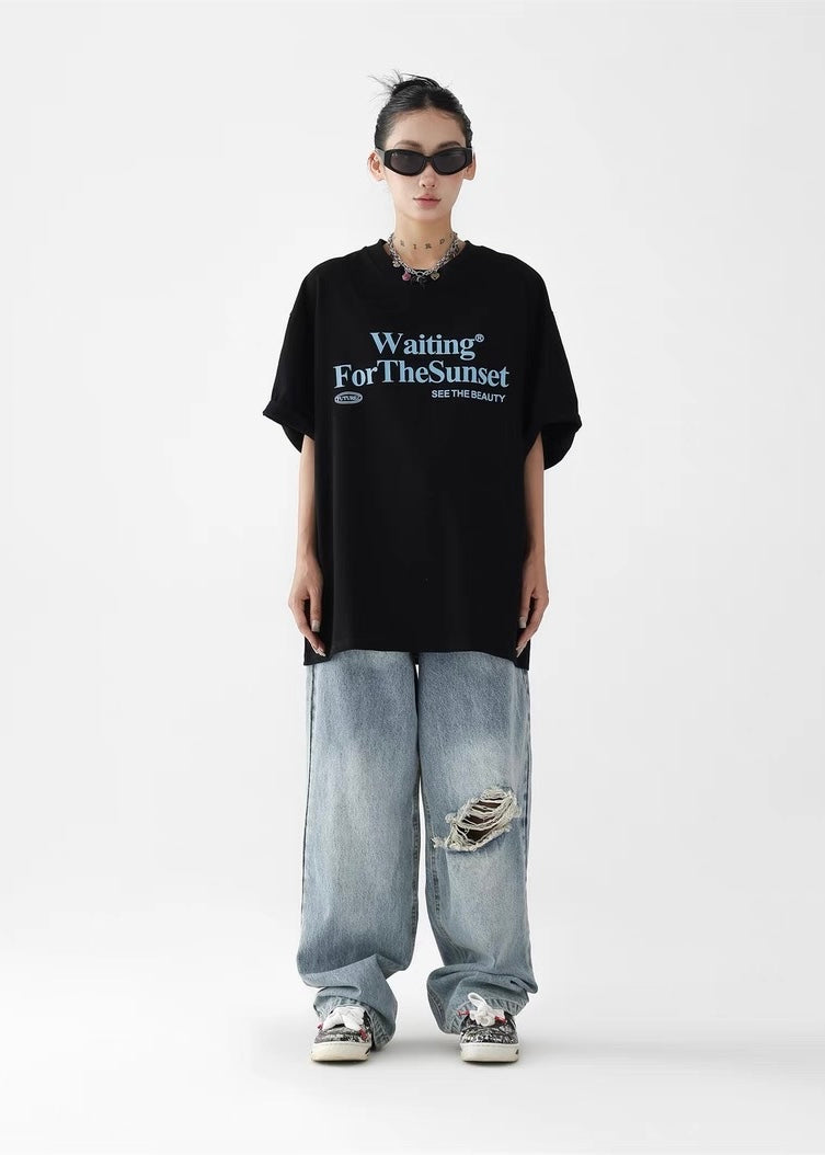 Star patch embroidered T-shirt / AS1264