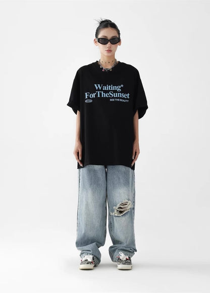 Star patch embroidered T-shirt / AS1264